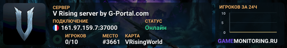 V Rising server by G-Portal.com