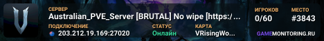 Australian_PVE_Server [BRUTAL] No wipe [https://discord.gg/z5cC