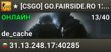 ★ [CSGO] GO.FAIRSIDE.RO 128tick FREE VIP SKINS SHOP CREDITS