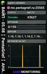 ВАЙП - 05.08 ╏ PentaGrief ╏ ⭐ АНАРХИЯ ⭐ ▪ 1.16.5-1.21+ ▪ https://vk.com/pentagrief