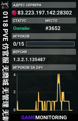 0118 PVE 仿官服 无商城 无管理 无新手礼包 野外刷车