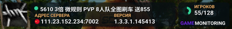 5610  3倍 微规则 PVP  8人队全图刷车   送855