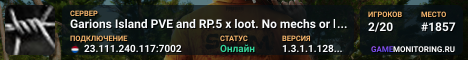 Garions Island PVE and RP.5 x loot. No mechs or base dropships