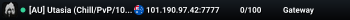 [AU] Utasia (Chill/PvP/10x Growth/Chat Rules)