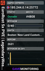 EuroRust 5x PVE | LegendaryWeapons | SkillTree | Events