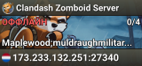 Clandash Zomboid Server