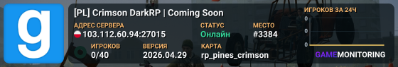 [PL] Crimson DarkRP | Coming Soon