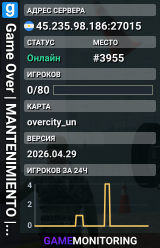 Game Over | MANTENIMIENTO | DARKRP | ARG - ESP | Unity.net.ar