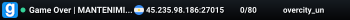 Game Over | MANTENIMIENTO | DARKRP | ARG - ESP | Unity.net.ar