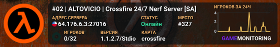 #02 | ALTOVICIO | Crossfire 24/7 Nerf Server [SA]