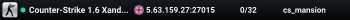 Counter-Strike 1.6 Xanders08 Server