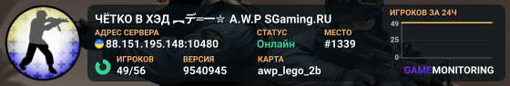 ЧЁTKO B XЭД ︻デ═一✮ A.W.P 🎯 SGaming.RU