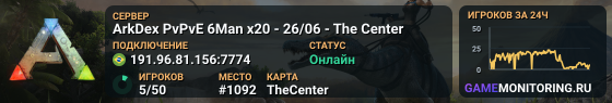ArkDex PvPvE 6Man x20 - 26/06 - The Center