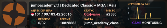 jumpacademy.tf | Dedicated Classic + MGA | Asia