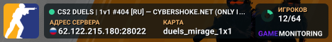 CS2 DUELS | 1v1 #404 [RU] — CYBERSHOKE.NET (ONLY MIRAGE)