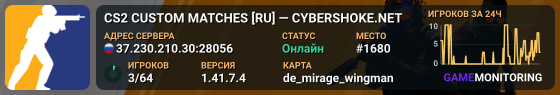 CS2 CUSTOM MATCHES [RU] — CYBERSHOKE.NET
