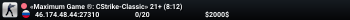 «Maximum Game ®: CStrike-Classic» 21+ (8:12)