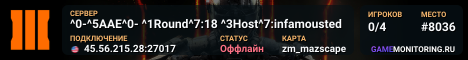 ^0-^5AAE^0- ^1Round^7:18 ^3Host^7:infamousted