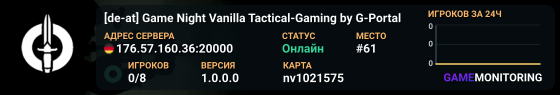 [de-at] Game Night Vanilla Tactical-Gaming by G-Portal