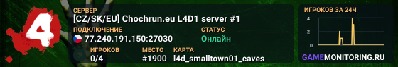 [CZ/SK/EU] Chochrun.eu L4D1 server #1