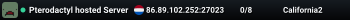 Pterodactyl hosted Server