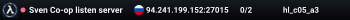 Sven Co-op listen server