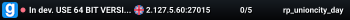 In dev. USE 64 BIT VERSION