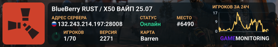 BlueBerry RUST / X50 ВАЙП 25.07