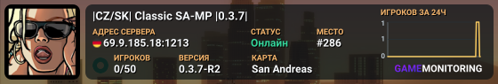 |CZ/SK| Classic SA-MP |0.3.7|