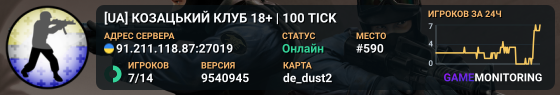 [UA] КОЗАЦЬКИЙ КЛУБ 18+ | 100 TICK