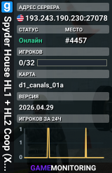 Spyder House HL1 + HL2 Coop (XP + Perk System)