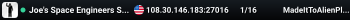 Joe's Space Engineers Server