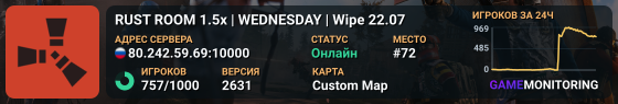RUST ROOM 1.5x | WEDNESDAY | Wipe 22.07