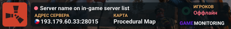 Server name on in-game server list