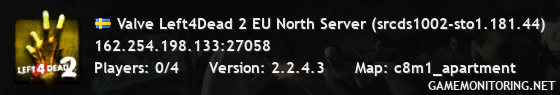 Valve Left4Dead 2 EU North Server (srcds1002-sto1.181.44)