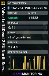 Valve Left4Dead 2 EU North Server (srcds1002-sto1.181.62)