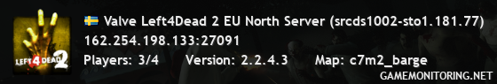 Valve Left4Dead 2 EU North Server (srcds1002-sto1.181.77)