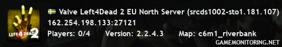 Valve Left4Dead 2 EU North Server (srcds1002-sto1.181.107)