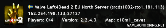 Valve Left4Dead 2 EU North Server (srcds1002-sto1.181.113)