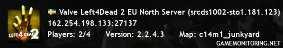 Valve Left4Dead 2 EU North Server (srcds1002-sto1.181.123)