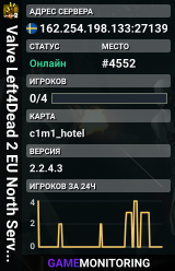 Valve Left4Dead 2 EU North Server (srcds1002-sto1.181.125)