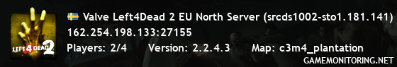 Valve Left4Dead 2 EU North Server (srcds1002-sto1.181.141)