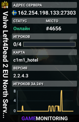 Valve Left4Dead 2 EU North Server (srcds1002-sto1.181.289)