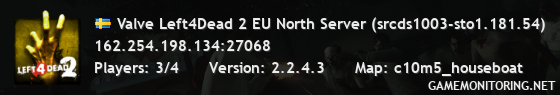 Valve Left4Dead 2 EU North Server (srcds1003-sto1.181.54)