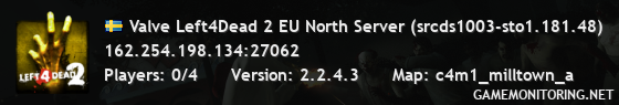 Valve Left4Dead 2 EU North Server (srcds1003-sto1.181.48)