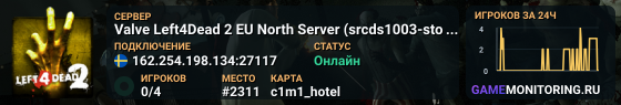 Valve Left4Dead 2 EU North Server (srcds1003-sto1.181.103)