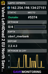 Valve Left4Dead 2 EU North Server (srcds1003-sto1.181.137)