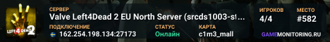 Valve Left4Dead 2 EU North Server (srcds1003-sto1.181.159)