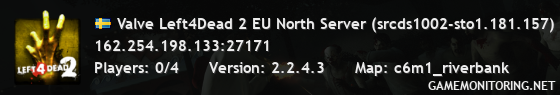 Valve Left4Dead 2 EU North Server (srcds1002-sto1.181.157)