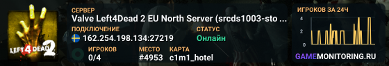 Valve Left4Dead 2 EU North Server (srcds1003-sto1.181.205)